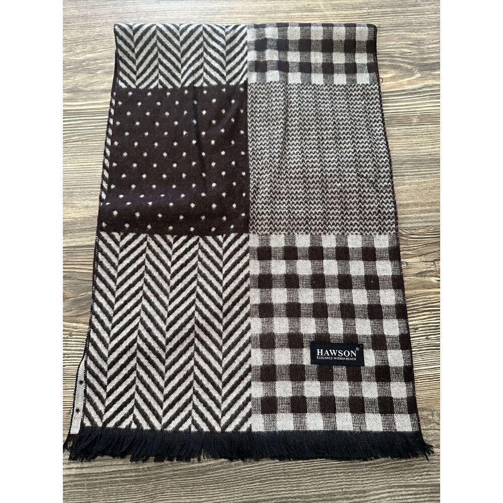 Hawson Mens Womens Winter Warm 80% Viscose Scarf. Ultra soft. Nwt. F